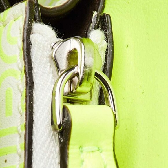 Fendi x Marc Jacobs Neon Yellow Embossed Leather Small Peekaboo Iseeu XCross - Picture 6 of 11